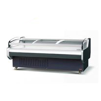 Plug In Supermarket Double Layer Meat Display Chiller Refrigerator Self Service Counter