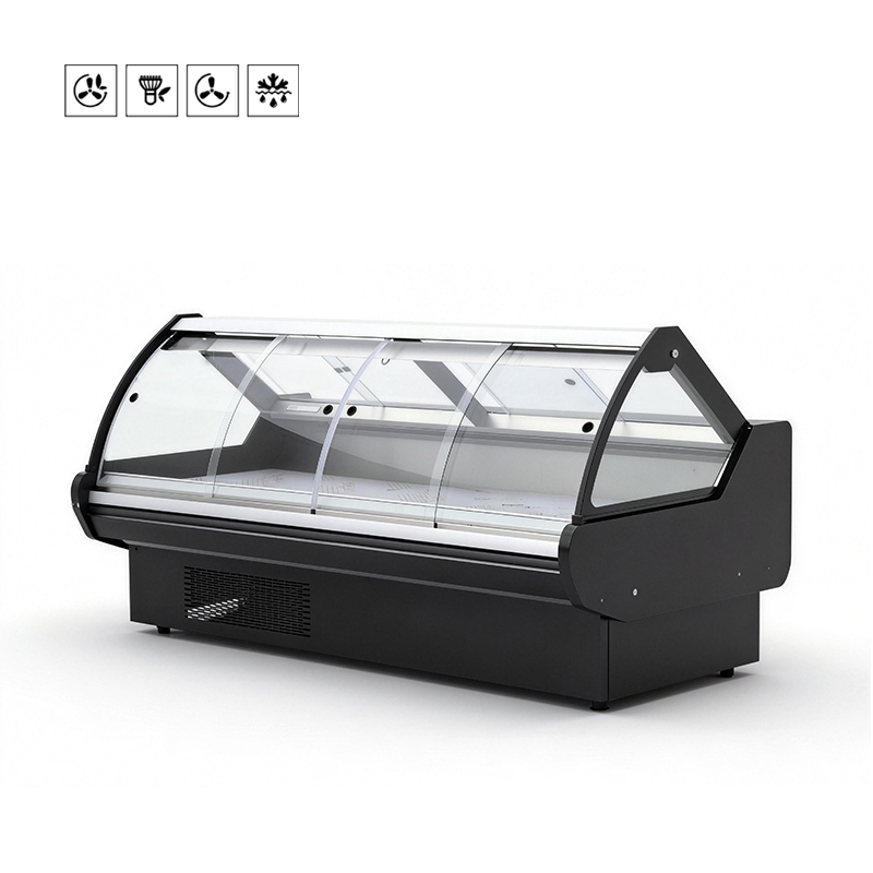 Supermarket Service Counter Display Cooler For Meat and Cooked Food